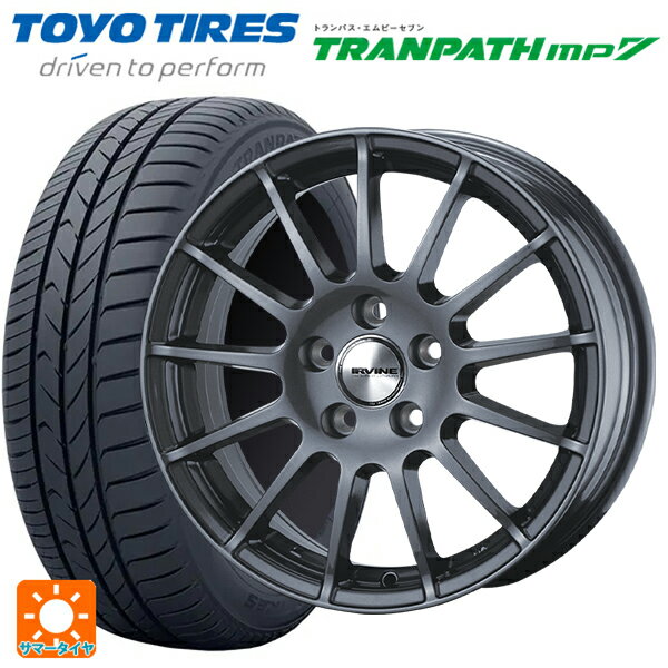 【6/15〜16限定 全品P5倍＆クーポン】ルノー キャプチャー(2RH5F1)用 205/65R15 94H トーヨー トランパス MP7 ウェッズ アーヴィン F01 ガンメタリック 新品サマータイヤホイール 4本セット