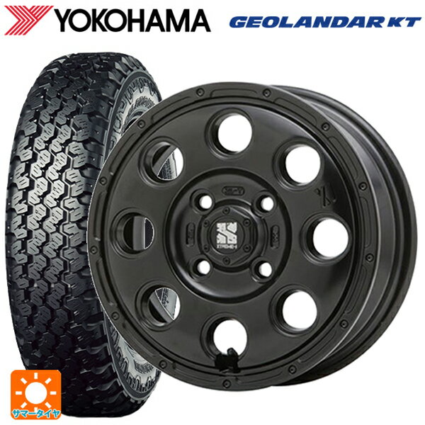 【最大3万円クーポン 5/27 1:59迄】145/80R12 80/78N ヨコハマ ジオランダー KT Y828C エムエルジェイ エクストリームJ KK03 Satin Black 12-4J 国産車用 サマータイヤホイール4本セット