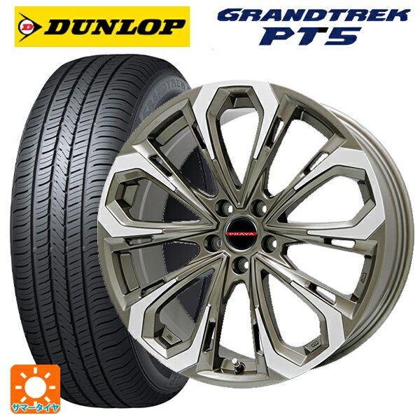 235/60R18 107V ダンロップ グラントレックPT5 ビックウェイ レイシーン プラバ 5X BR/P 18-7J 国産車用 サマータイヤホイール4本セット