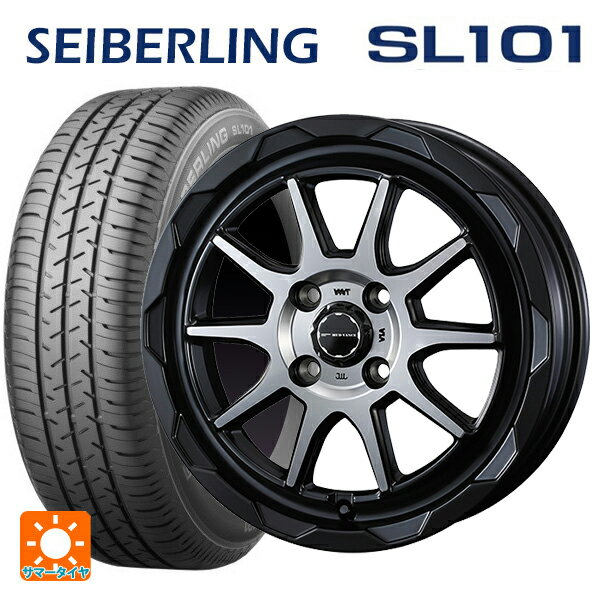 145/80R12 74S セイバーリング セイバーリング SL101(ブリヂストン工場生産） # ウェッズ マッドヴァンス06 マットブラックポリッシュ 12-4J 国産車用 サマータイヤホイール4本セット