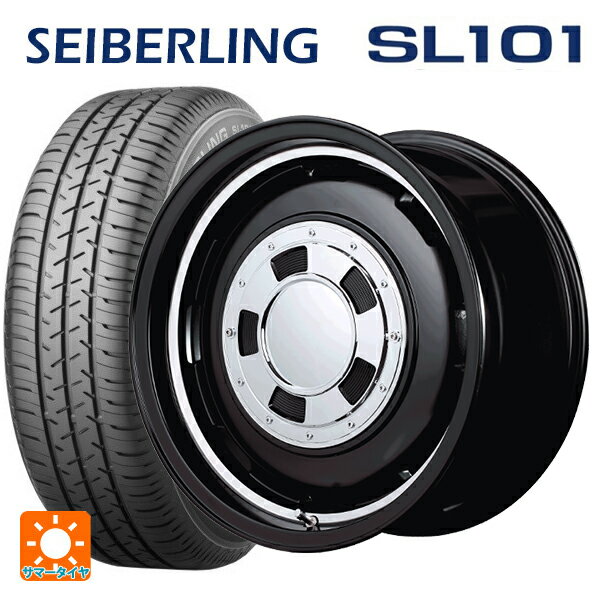 165/65R14 79S セイバーリング セイバーリング SL101(ブリヂストン工場生産） エムアイディー ガルシア シスコ # セミグロスブラック＋リムヴァーレイポリッシュ 14-4.5J 国産車用 サマータイヤホイール4本セット