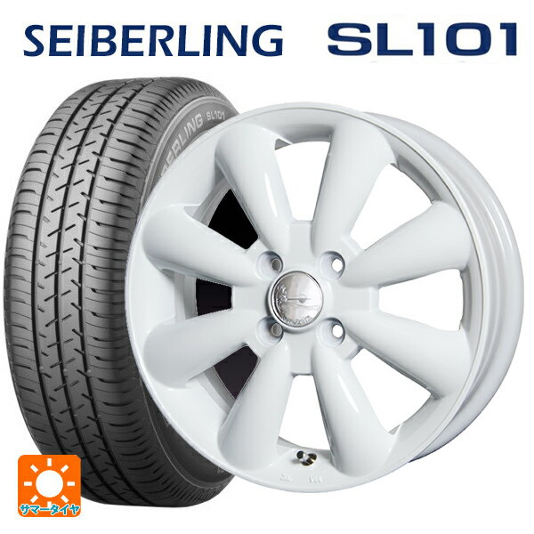 【6/22 20時〜 全品P5倍＆クーポン】145/80R13 75S セイバーリング セイバーリング SL101(ブリヂストン工場生産） ホットスタッフ ララパーム KC8 WH 13-4J 国産車用 サマータイヤホイール4本セット