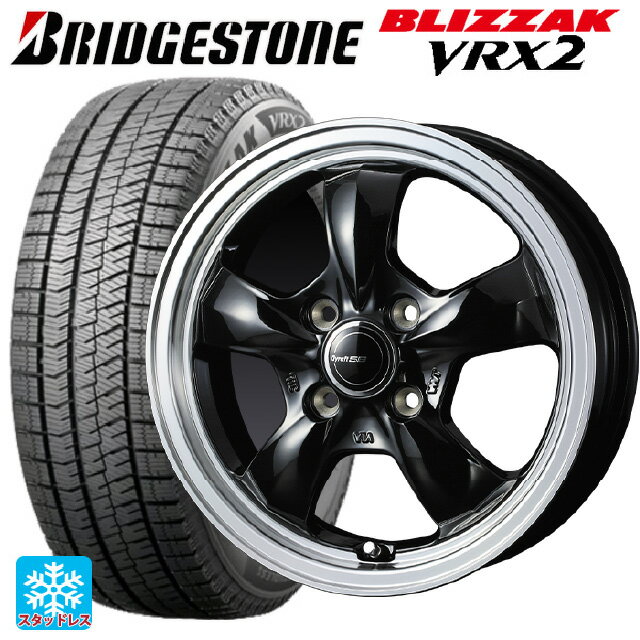 【6/15〜16限定 全品P5倍＆クーポン】2024年製 185/60R15 84Q ブリヂストン ブリザック VRX2 正規品 ウェッズ グラフト 5S ブラックリムポリッシュ 15-5.5J 国産車用 スタッドレスタイヤホイール4本セット