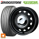 【10/27 10:59迄 全品P5倍&クーポン】165/65R14 79S ブリヂストン エコピア NH200C 正規品 ウェッズ ネオキャロ スチールホイール # セミマットブラック/クロームキャップ 14-4.5J 国産車用 サマータイヤホイール4本セット