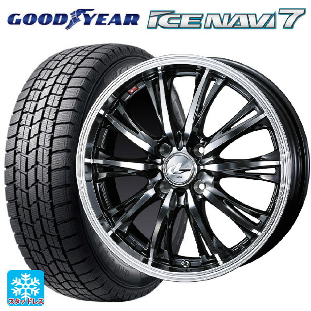 185/55R16 83Q グッドイヤー アイスナビ7(数量限定) ウェッズ レオニス RT BMCMC 16-6J 国産車用 スタッドレスタイヤホイール4本セット