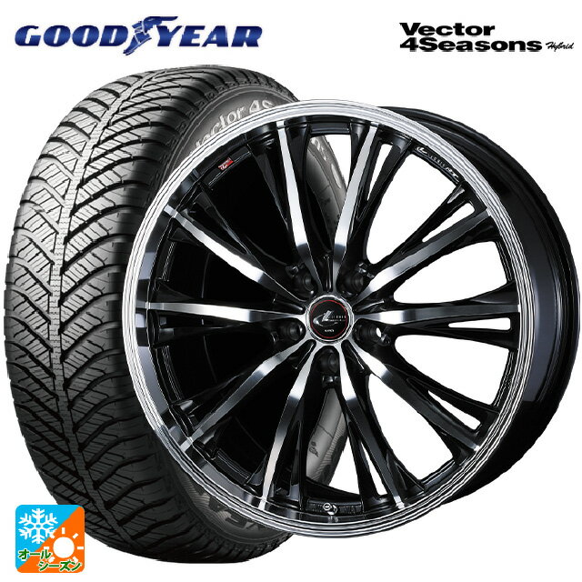 【6/22 20時〜 全品P5倍＆クーポン】215/50R17 95H XL グッドイヤー ベクターフォーシーズンズ ハイブリッド ウェッズ レオニス RT PBMC 17-7J 国産車用 オールシーズンタイヤホイール4本セット