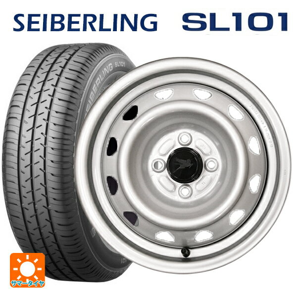 185/70R14 88S セイバーリング セイバーリング SL101(ブリヂストン工場生産） # ウェッズ キャロウィン PC504S スチール(シルバー) 14-5J 国産車用 サマータイヤホイール4本セット