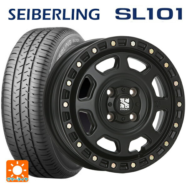 【6/15〜16限定 全品P5倍＆クーポン】在庫有 155/65R13 73S セイバーリング セイバーリング SL101(ブリヂストン工場生産） エムエルジェイ エクストリームJ XJ07 # Satin Black 13-4J 国産車用 サマータイヤホイール4本セット