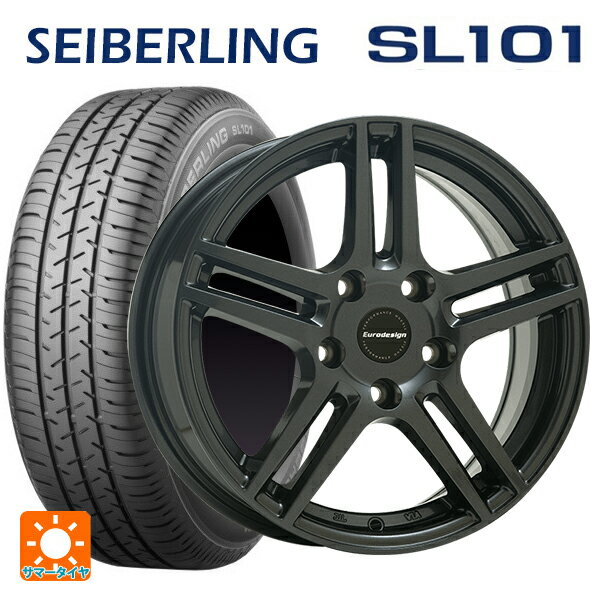 ルノー キャプチャー(HJB系)用 215/65R16 98S セイバーリング セイバーリング SL101(ブリヂストン工場生産） 阿部商会 ユーロデザイン アイガー ガンメタリック 新品サマータイヤホイール 4本セット