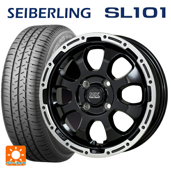 145/80R12 74S セイバーリング セイバーリング SL101(ブリヂストン工場生産） # ホットスタッフ マッドクロス グレイス GB/P 12-4J 国産車用 サマータイヤホイール4本セット