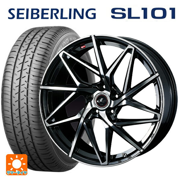 【6/15〜16限定 全品P5倍＆クーポン】215/65R16 98S セイバーリング セイバーリング SL101(ブリヂストン工場生産） ウェッズ レオニス IT PBMC 16-6.5J 国産車用 サマータイヤホイール4本セット