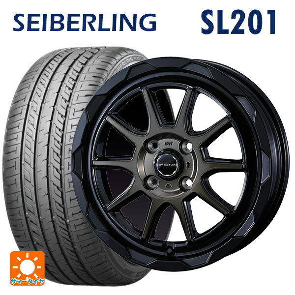 【6/22 20時〜 全品P5倍＆クーポン】165/55R14 72V セイバーリング セイバーリング SL201(ブリヂストン工場生産） ウェッズ マッドヴァンス06 ブラックポリッシュブロンズクリア 14-4.5J 国産車用 サマータイヤホイール4本セット