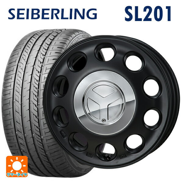 【6/22 20時〜 全品P5倍＆クーポン】165/50R15 73V セイバーリング セイバーリング SL201(ブリヂストン工場生産） ジャパン三陽 モンツァ ピエディーノ セミグロスブラック 15-4.5J 国産車用 サマータイヤホイール4本セット