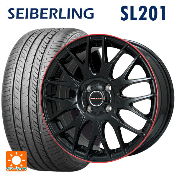 【6/15〜16限定 全品P5倍＆クーポン】165/50R15 73V セイバーリング セイバーリング SL201(ブリヂストン工場生産） ビックウェイ レイシーン プラバ 9M Jr2 GBK/RDリム 15-4.5J 国産車用 サマータイヤホイール4本セット