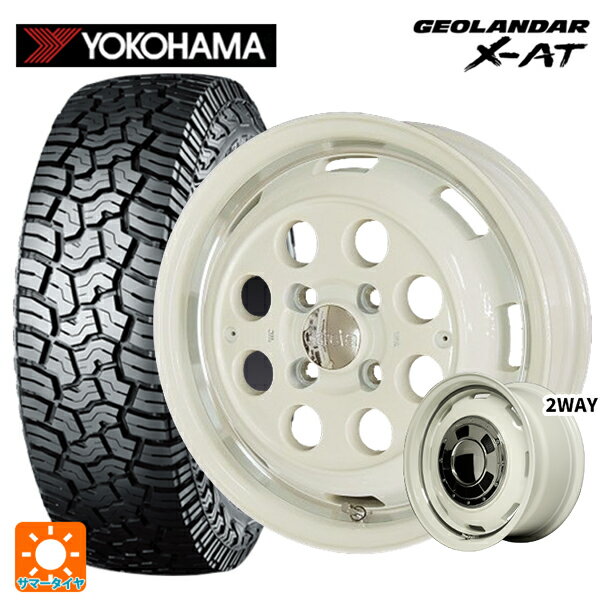 【最大3万円OFFクーポン 5/16 1:59迄】165/65R15 81S ヨコハマ ジオランダー X-AT G016 ブラックレター マルカサービス ガルシア シスコ オールドイングリュッシュホワイト＋リムヴァーレイ 15-4.5J 国産車用 サマータイヤホイール4本セット