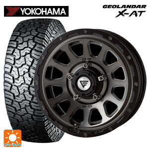 スズキ ジムニーシエラ(74系)用 235/70R16 104/101Q ヨコハマ ジオランダー X-AT G016 ブラックレター デルタフォース オーバル マットスモークポリッシュ 新品サマータイヤホイール 4本セット