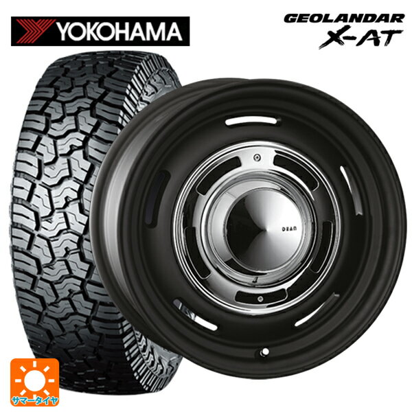 トヨタ ハイラックス(120系)用 275/65R17 121/118Q ヨコハマ ジオランダー X-AT G016 ブラックレター ディーン クロスカントリー マットブラック 新品サマータイヤホイール 4本セット