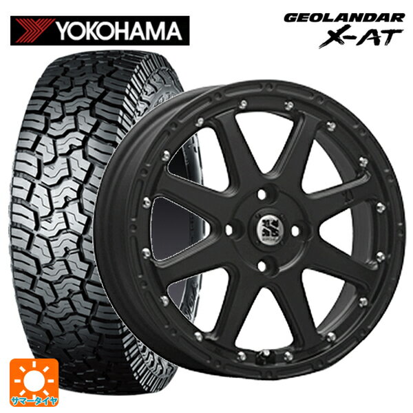 スズキ ハスラー(MR52/92S)用 165/65R15 81S ヨコハマ ジオランダー X-AT G016 ブラックレター 正規品 # エムエルジェイ エクストリームJ Flat Black 新品サマータイヤホイール 4本セット
