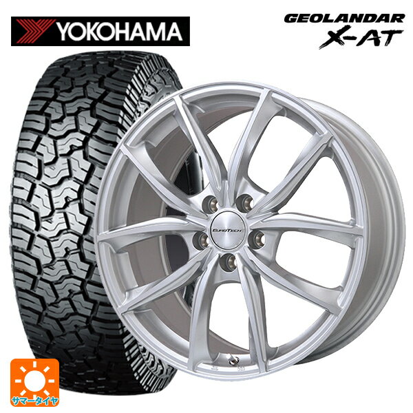 【5/20限定 最大3万円OFFクーポン】ランドローバー レンジローバー ヴェラール(LY系)用 255/60R18 117/114Q ヨコハマ ジオランダー X-AT G016 ブラックレター VPライン シルバーポリッシュ 新品サマータイヤホイール 4本セット