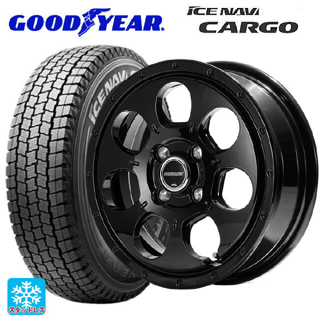 【5/27 1:59迄 最大3万円OFFクーポン】145/80R12 80/78N グッドイヤー アイスナビ カーゴ エムアイディー MIDホイール マッドエージェント セミグロスブラック 12-4J 国産車用 スタッドレスタイヤホイール4本セット