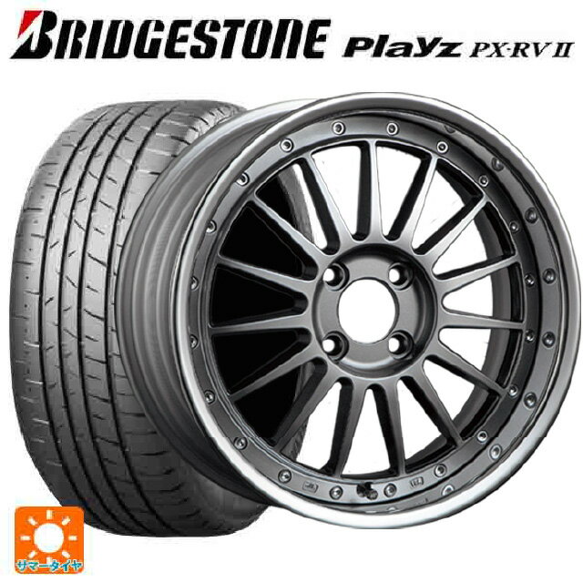 トヨタ プリウス(60系)用 195/60R17 90H ブリヂストン プレイズ PX-RV2 正規品 # SSR プロフェッサー TF1R チタンシルバー 新品サマータイヤホイール 4本セット