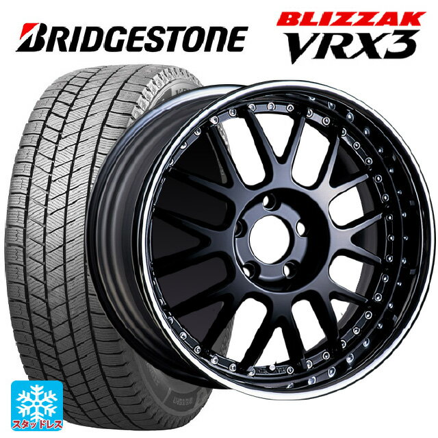 215/45R17 87Q ブリヂストン ブリザック VRX3 # 正規品 タナベ SSR プロフェッサー MS1R ブラック 17-7J 国産車用 スタッドレスタイヤホイール4本セット