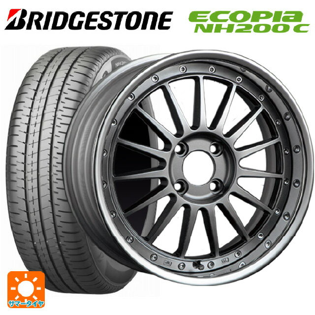 【6/22 20時〜 全品P5倍＆クーポン】185/55R16 83V ブリヂストン エコピア NH200C 正規品 # タナベ SSR プロフェッサー TF1R チタンシルバー 16-6.5J 国産車用 サマータイヤホイール4本セット