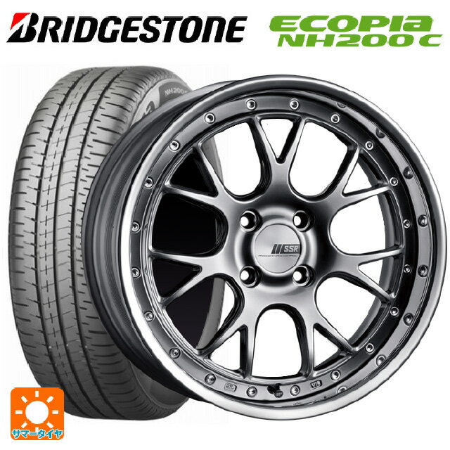 【6/22 20時〜 全品P5倍＆クーポン】185/55R16 83V ブリヂストン エコピア NH200C 正規品 # タナベ SSR プロフェッサー MS3R チタンシルバー 16-6.5J 国産車用 サマータイヤホイール4本セット