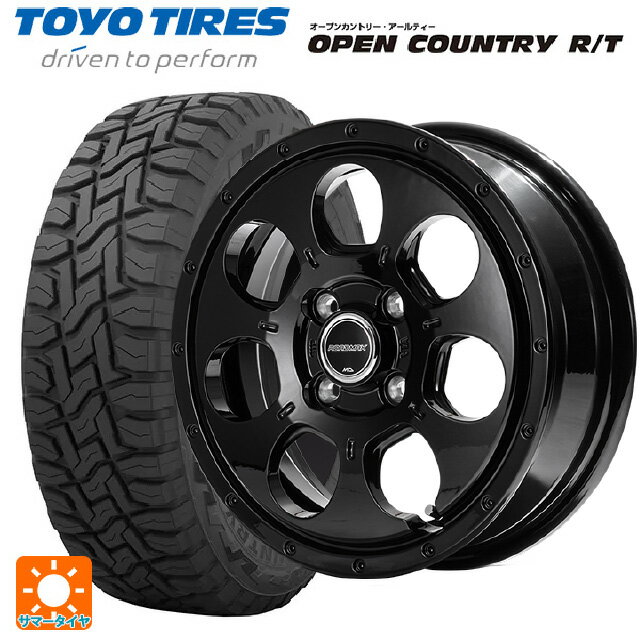 【6/22 20時〜 全品P5倍＆クーポン】155/65R14 75Q トーヨー オープンカントリー RT ブラックレター # エムアイディー MIDホイール マッドエージェント セミグロスブラック 14-4.5J 国産車用 サマータイヤホイール4本セット