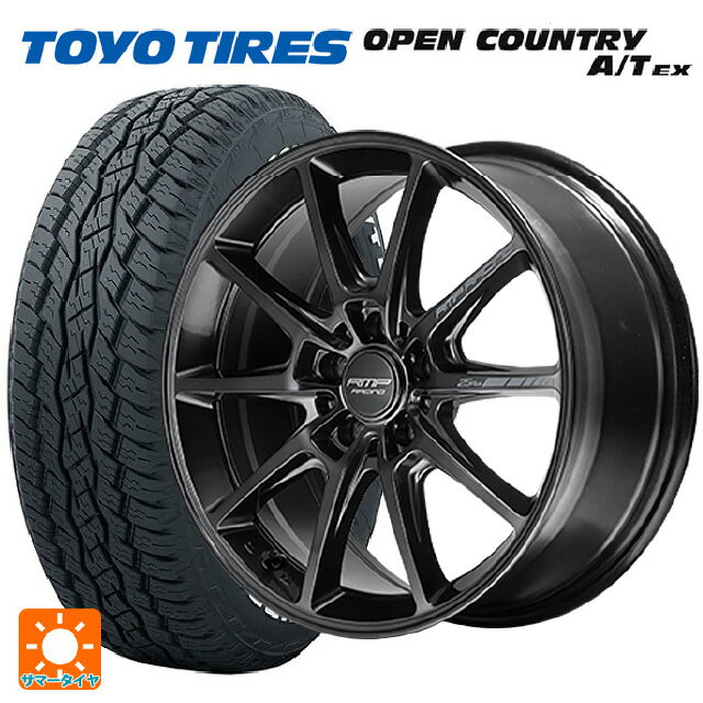 【5/20限定 最大3万円OFFクーポン】235/60R18 103H トーヨー オープンカントリー A/T EX ホワイトレター ＃ マルカサービス RMPレーシング R25 プラス ディープチタンシルバー 18-7.5J 国産車用 サマータイヤホイール4本セット