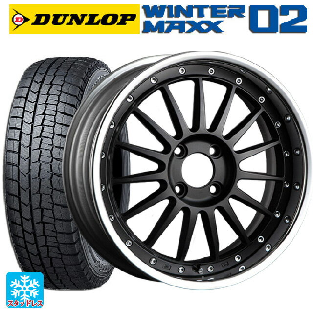 215/50R17 91Q ダンロップ ウィンターマックス 02(WM02) タナベ SSR プロフェッサー TF1R フラットブラック 17-7J 国産車用 スタッドレスタイヤホイール4本セット