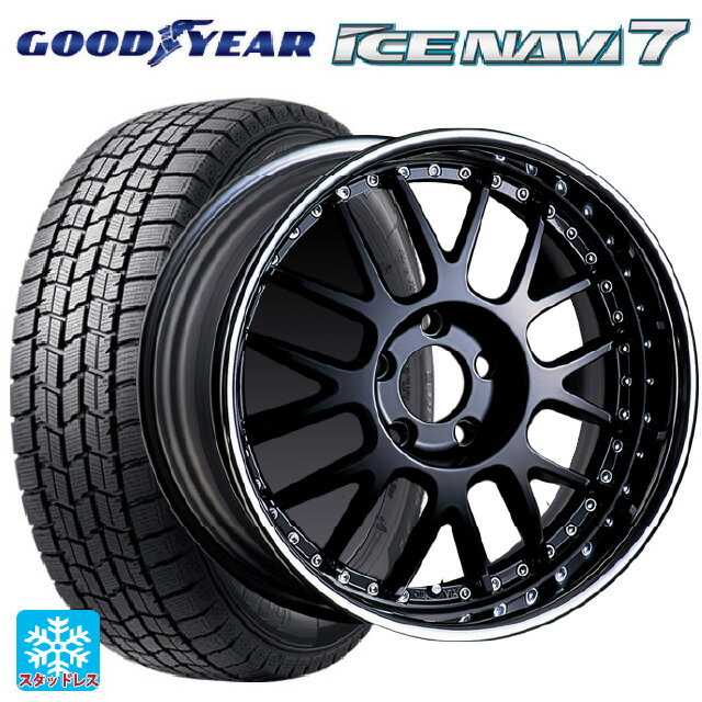 215/45R17 87Q グッドイヤー アイスナビ7(数量限定) # タナベ SSR プロフェッサー MS1R ブラック 17-7J 国産車用 スタッドレスタイヤホイール4本セット