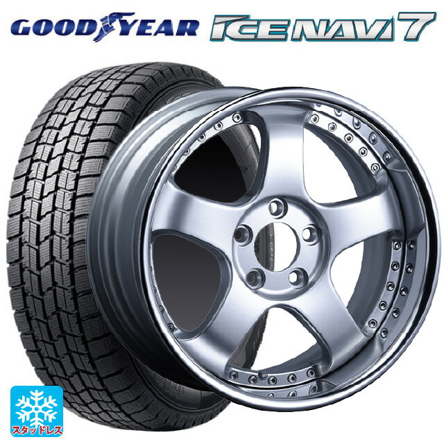【6/22 20時〜 全品P5倍＆クーポン】185/55R16 83Q グッドイヤー アイスナビ7(数量限定) タナベ SSR プロフェッサー SP1R シルバー 16-6.5J 国産車用 スタッドレスタイヤホイール4本セット
