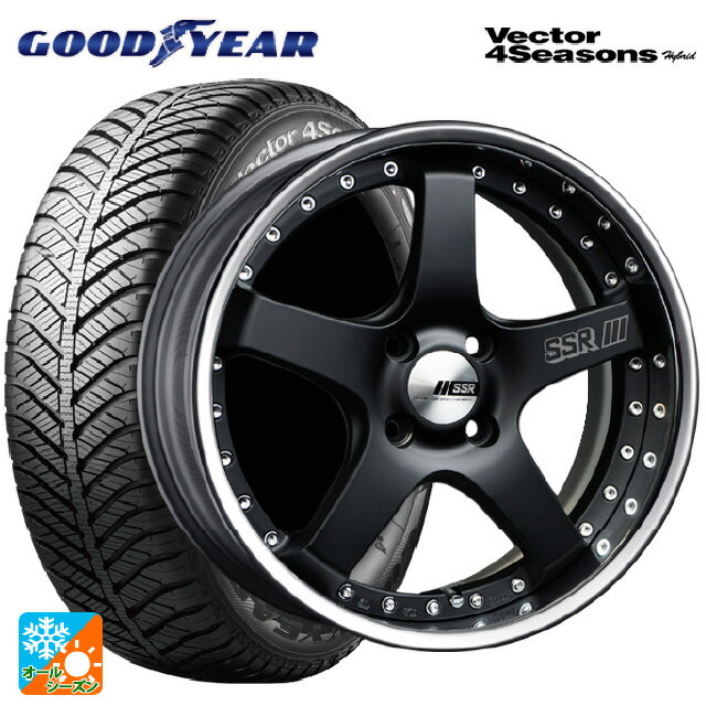 【6/22 20時〜 全品P5倍＆クーポン】185/55R16 83H グッドイヤー ベクターフォーシーズンズ ハイブリッド タナベ SSR プロフェッサー SP4R フラットブラック 16-6.5J 国産車用 オールシーズンタイヤホイール4本セット
