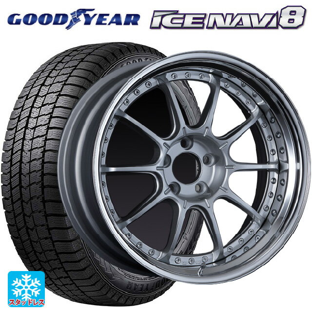 225/45R18 95Q XL グッドイヤー アイスナビ8 # タナベ SSR プロフェッサー SP5 ハイブライトシルバー 18-7J 国産車用 スタッドレスタイヤホイール4本セット