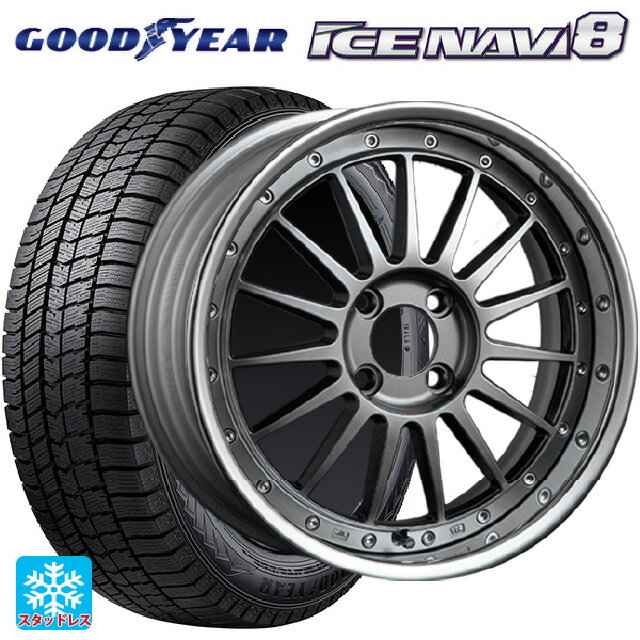 215/55R17 94Q グッドイヤー アイスナビ8 # タナベ SSR プロフェッサー TF1R チタンシルバー 17-7J 国産車用 スタッドレスタイヤホイール4本セット