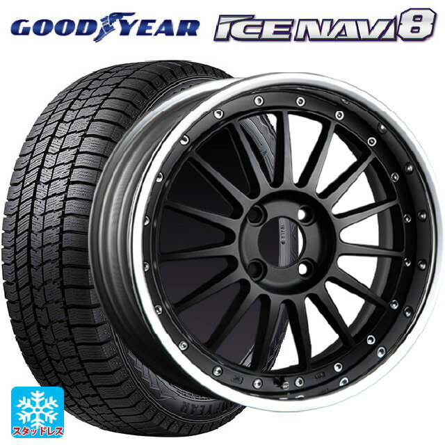 215/45R17 87Q グッドイヤー アイスナビ8 タナベ SSR プロフェッサー TF1R フラットブラック 17-7J 国産車用 スタッドレスタイヤホイール4本セット