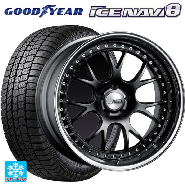 【6/11 1:59迄 全品ポイント5倍】245/40R19 98Q XL グッドイヤー アイスナビ8 # タナベ SSR プロフェッサー MS3 フラットブラック 19-8.5J 国産車用 スタッドレスタイヤホイール4本セット