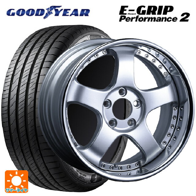 215/55R17 98W グッドイヤー エフィシェントグリップ パフォーマンス2 タナベ SSR プロフェッサー SP1R シルバー 17-7J 国産車用 サマータイヤホイール4本セット