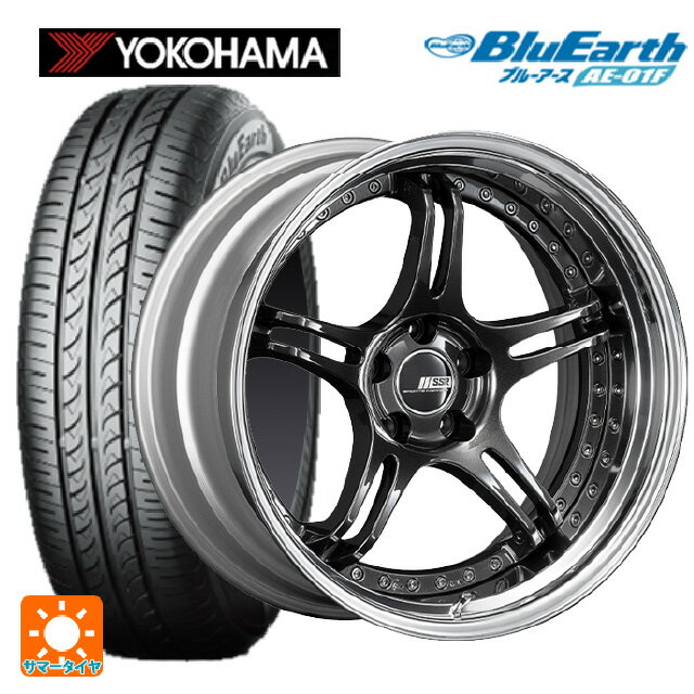 【6/22 20時〜 全品P5倍＆クーポン】185/55R16 83V ヨコハマ ブルーアース AE01F タナベ SSR プロフェッサー SPX プリズムダークガンメタ 16-6.5J 国産車用 サマータイヤホイール4本セット