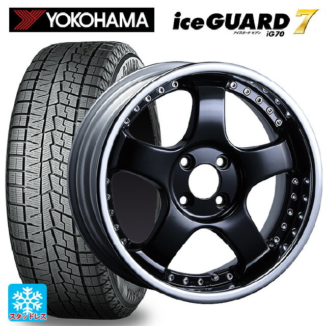 215/45R17 87Q ヨコハマ アイスガード7(IG70) タナベ SSR プロフェッサー SP1R ブラック 17-7J 国産車用 スタッドレスタイヤホイール4本セット