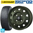 145/80R12 74Q ダンロップ ウィンターマックス 02(WM02) # トピー ランドフット SWZ OD 12-3.5J 国産車用 スタッドレスタイヤホイール4本セット