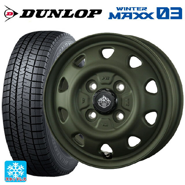 2022年製 165/70R14 81Q ダンロップ ウィンターマックス 03(WM03) トピー ランドフット SWZ OD 14-5J 国産車用 スタッドレスタイヤホイール4本セット