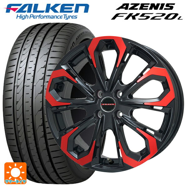 【最大3万円OFFクーポン 5/27 1:59迄】ミツビシ デリカD:5(3DA系)用 245/45R19 102Y XL ファルケン アゼニス FK520L レイシーン プラバ 5X レッドクリア 新品サマータイヤホイール 4本セット