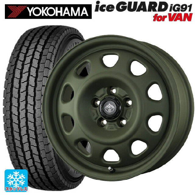 スズキ ジムニーノマド(JC74W)用 195/80R15 107/105L ヨコハマ アイスガード IG91 for VAN トピー ランドフット SWZ OD 新品スタッドレスタイヤホイール 4本セット