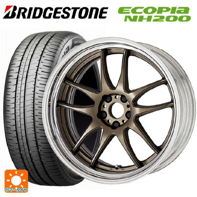 215/45R18 93W XL ブリヂストン エコピア NH200 正規品 # ワーク エモーション CR 2P AHG 18-7J 国産車用 サマータイヤホイール4本セット