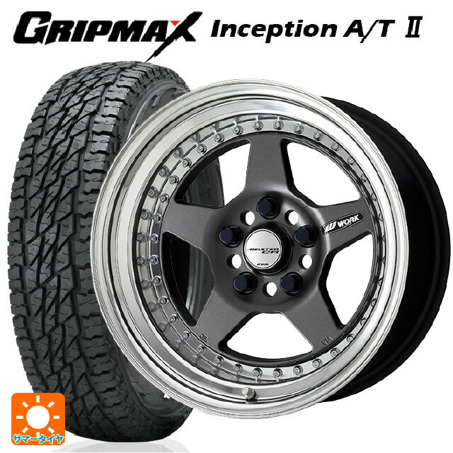 【6/22 20時〜 全品P5倍＆クーポン】185/60R15 84H グリップマックス インセプション A/T2 ホワイトレター ワーク マイスター CR01 MGM 15-5.5J 国産車用 サマータイヤホイール4本セット