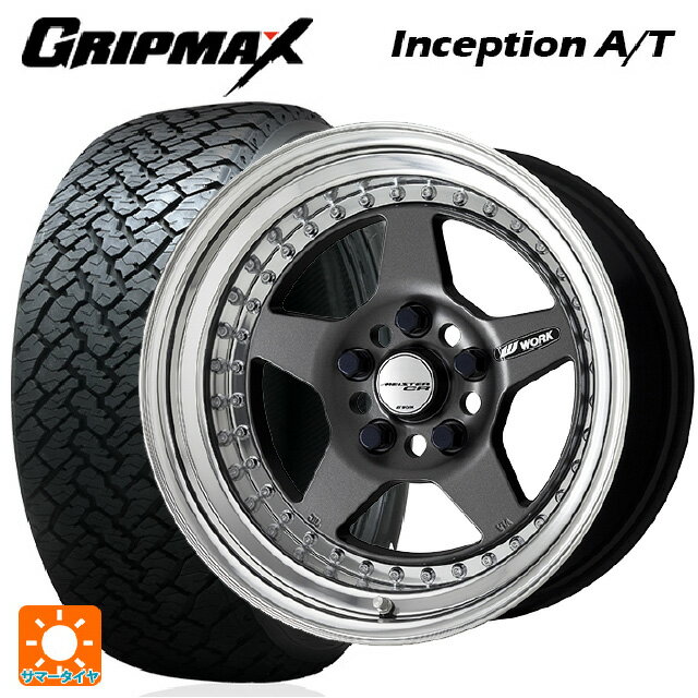 【6/22 20時〜 全品P5倍＆クーポン】215/65R16 98T グリップマックス インセプション A/T ホワイトレター ワーク マイスター CR01 MGM 16-6.5J 国産車用 サマータイヤホイール4本セット