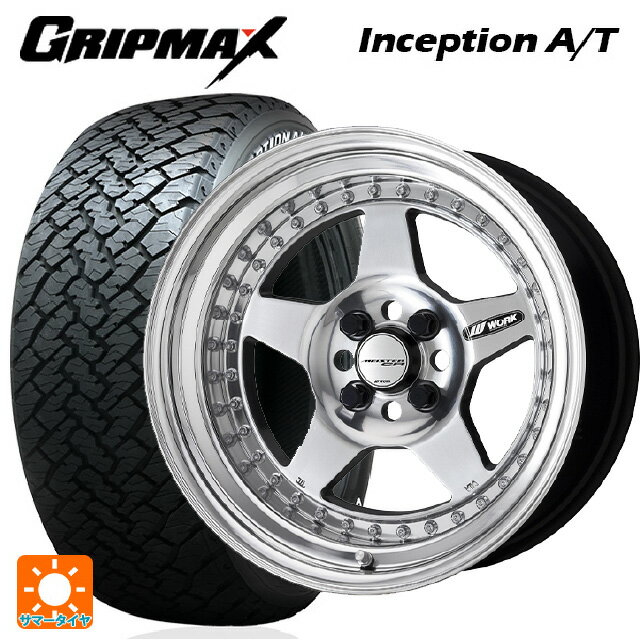 【6/22 20時〜 全品P5倍＆クーポン】215/65R16 98T グリップマックス インセプション A/T ホワイトレター ワーク マイスター CR01 PP 16-6.5J 国産車用 サマータイヤホイール4本セット