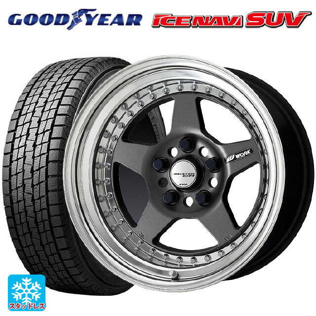 【6/22 20時〜 全品P5倍＆クーポン】2024年製 215/70R16 100Q グッドイヤー アイスナビ SUV ワーク マイスター CR01 MGM 16-6.5J 国産車用 スタッドレスタイヤホイール4本セット